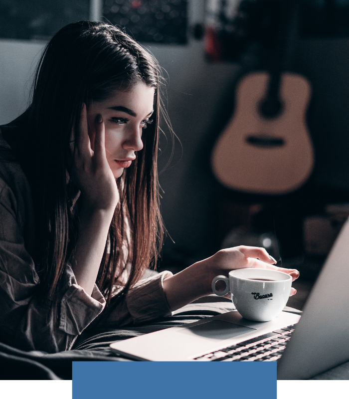 woman with a laptop